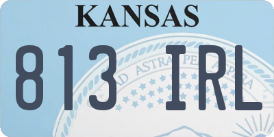 KS license plate 813IRL