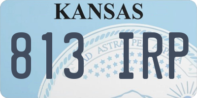 KS license plate 813IRP