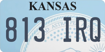 KS license plate 813IRQ