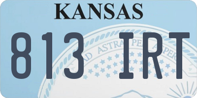 KS license plate 813IRT