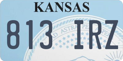 KS license plate 813IRZ