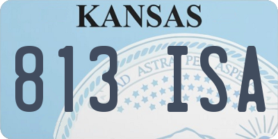 KS license plate 813ISA