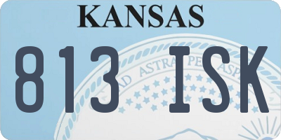 KS license plate 813ISK