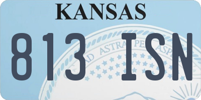 KS license plate 813ISN