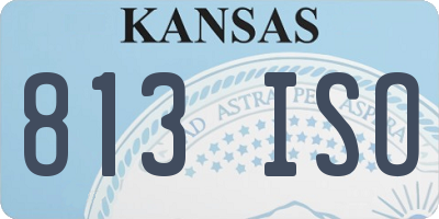 KS license plate 813ISO