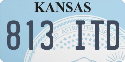KS license plate 813ITD