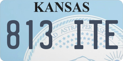 KS license plate 813ITE