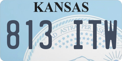 KS license plate 813ITW