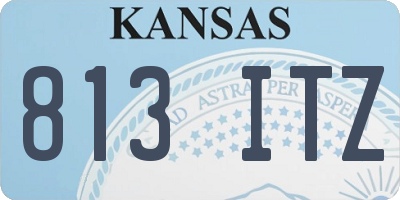 KS license plate 813ITZ