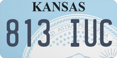 KS license plate 813IUC