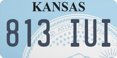 KS license plate 813IUI