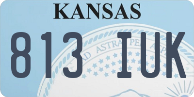 KS license plate 813IUK