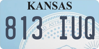 KS license plate 813IUQ