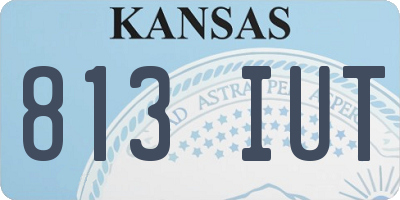 KS license plate 813IUT