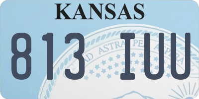 KS license plate 813IUU