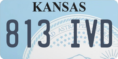 KS license plate 813IVD