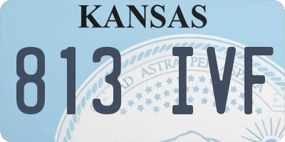 KS license plate 813IVF