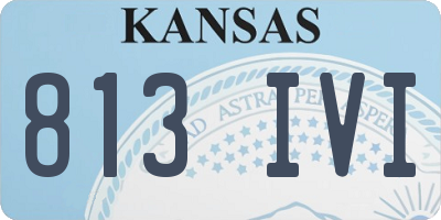 KS license plate 813IVI