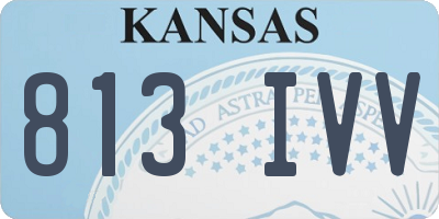 KS license plate 813IVV