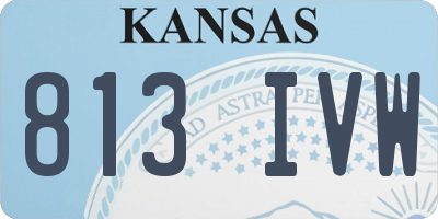 KS license plate 813IVW