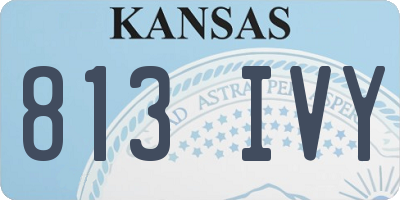KS license plate 813IVY