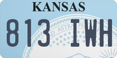 KS license plate 813IWH