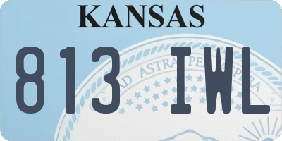 KS license plate 813IWL