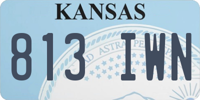 KS license plate 813IWN