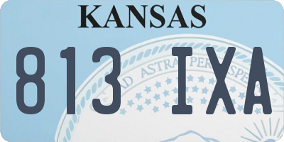 KS license plate 813IXA