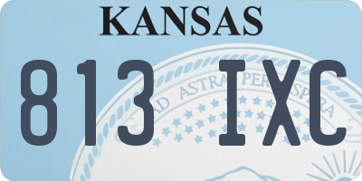 KS license plate 813IXC