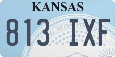 KS license plate 813IXF