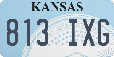 KS license plate 813IXG