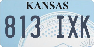 KS license plate 813IXK