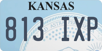 KS license plate 813IXP