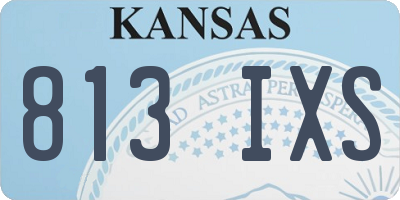 KS license plate 813IXS