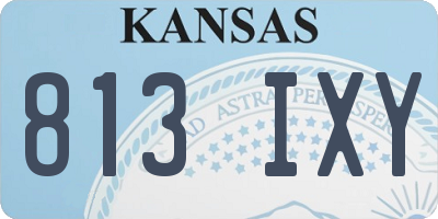 KS license plate 813IXY