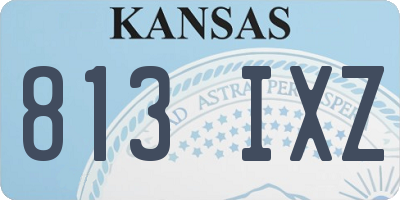 KS license plate 813IXZ