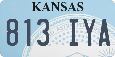 KS license plate 813IYA