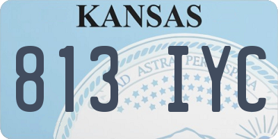 KS license plate 813IYC
