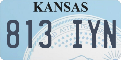 KS license plate 813IYN