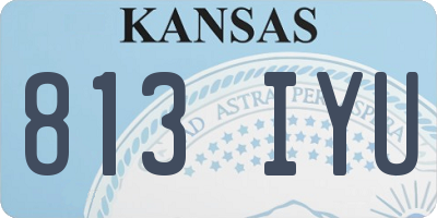 KS license plate 813IYU
