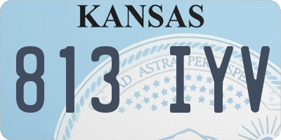 KS license plate 813IYV