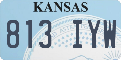 KS license plate 813IYW