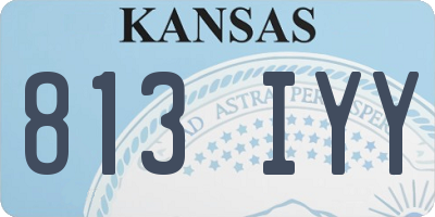 KS license plate 813IYY