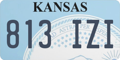 KS license plate 813IZI