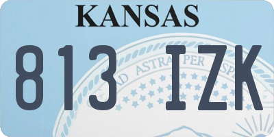 KS license plate 813IZK