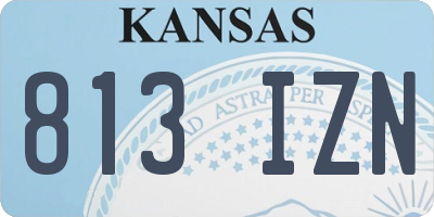 KS license plate 813IZN