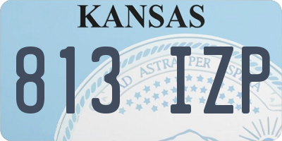 KS license plate 813IZP