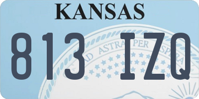 KS license plate 813IZQ