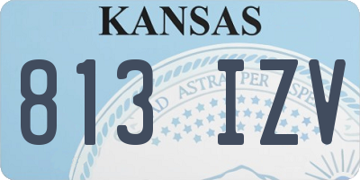 KS license plate 813IZV
